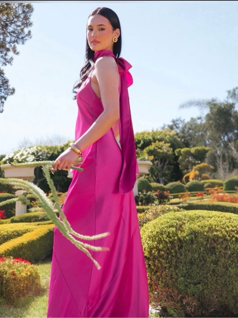 Show Me Your Mumu‎ Lisa Maxi Dress Womens XXS Rich Magenta Luxe Satin Self Lined